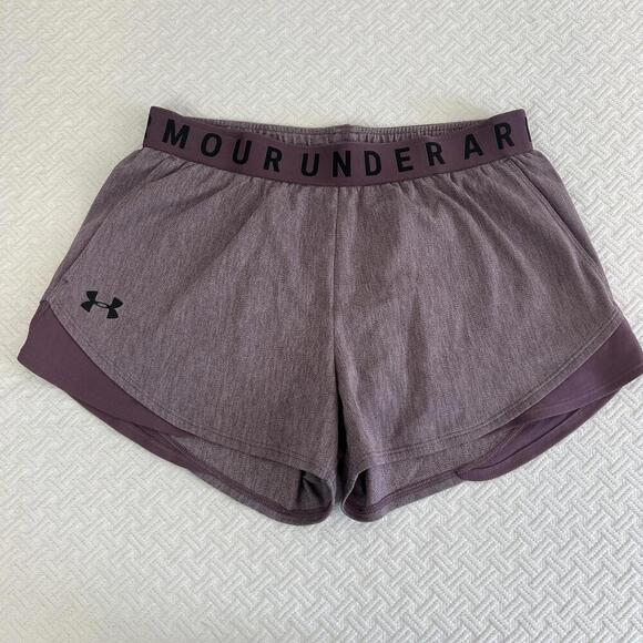Under Armour Women's Size Small Purple Loose Fit Athletic Shorts Athleisure Run - Picture 1 of 10